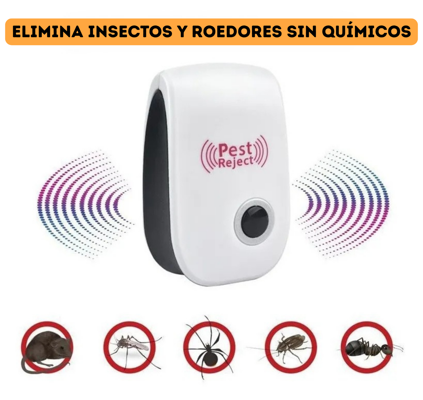 REPELENTE ULTRASÓNICO EXTERMINADOR DE PLAGAS ELÉCTRICO