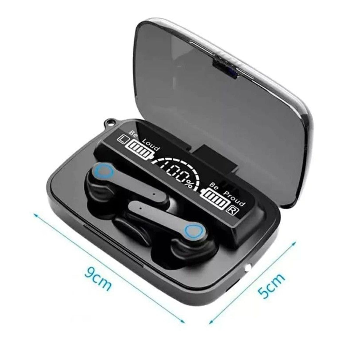 AURICULARES INALÁMBRICOS M19 CON PANTALLA LED, MICRÓFONO Y SONIDO ESTÉREO
